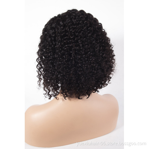 Wholesale Cheap 10A Short Curly Bob Wigs for Black Women Natural Curly Bob Lace Front Wigs for African American